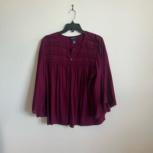 Women's Maroon Top by Karen Kane in Size Large